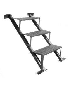 ESCALERA SALA INOXIDABLE 3 PELDAÑOS