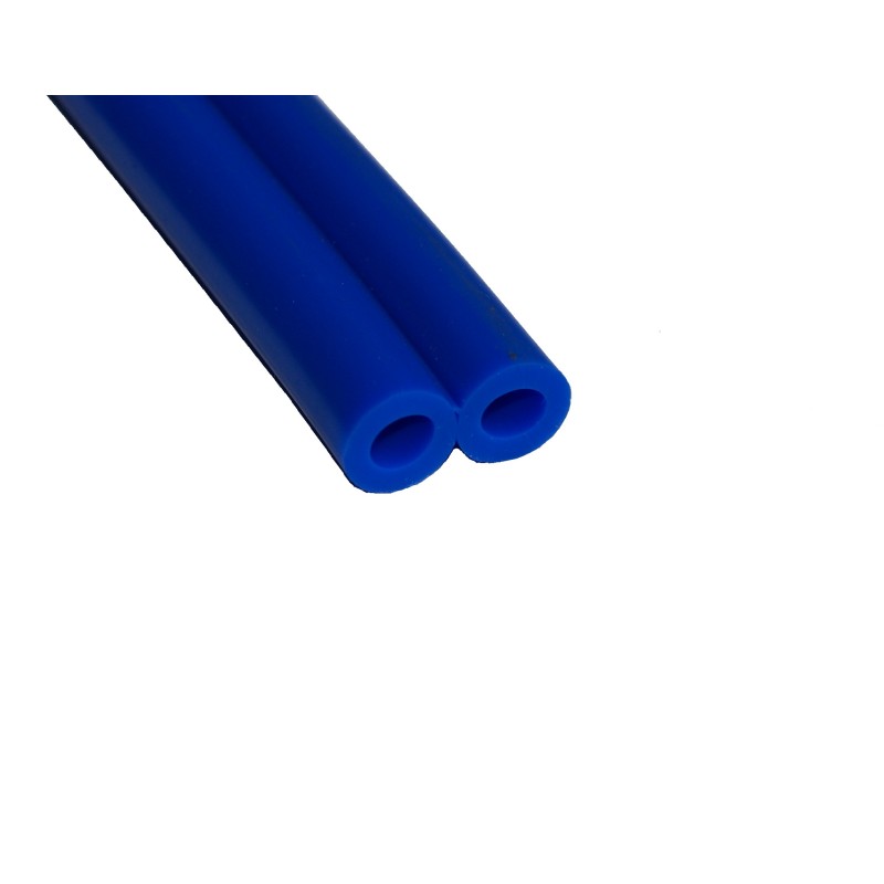 TUBO SILICONA GEMELO 7,6x14 : 7,6x14 mm AZUL (25 m)